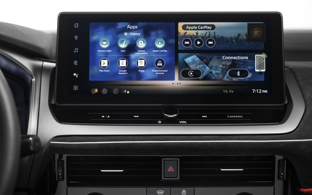 Imagen de la pantalla del sistema multimedia de un Nissan Qashqai 2024