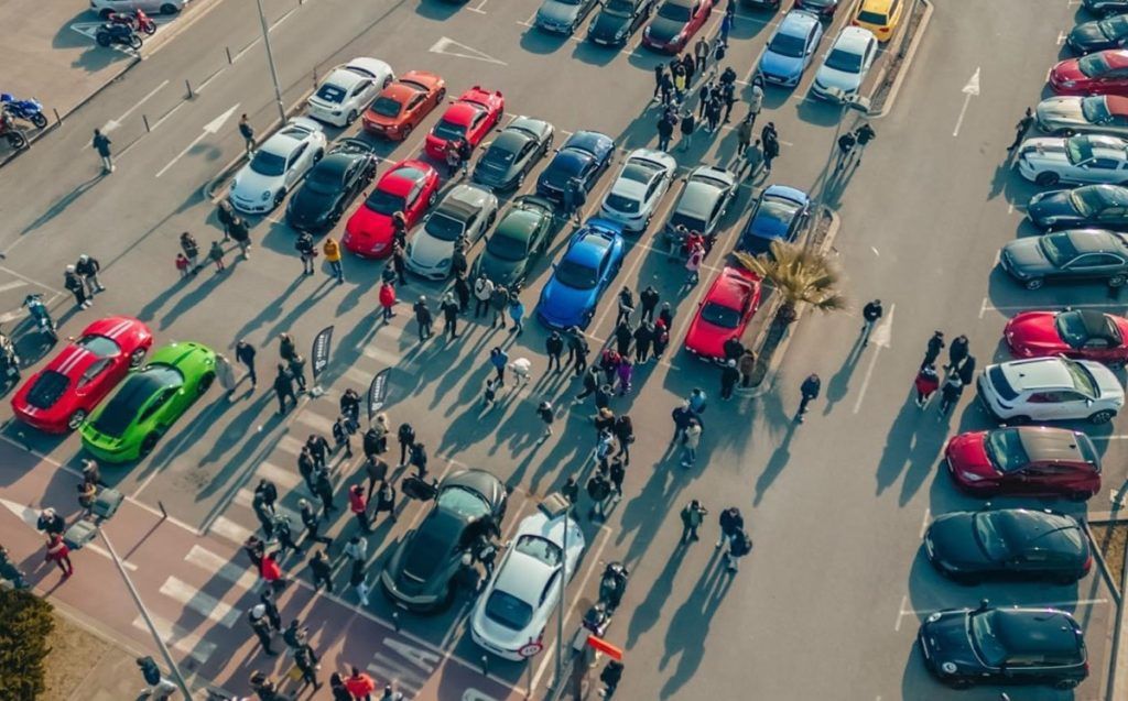 Imagen aérea de una de las concentraciones de vehículos promovidas por Roadstr